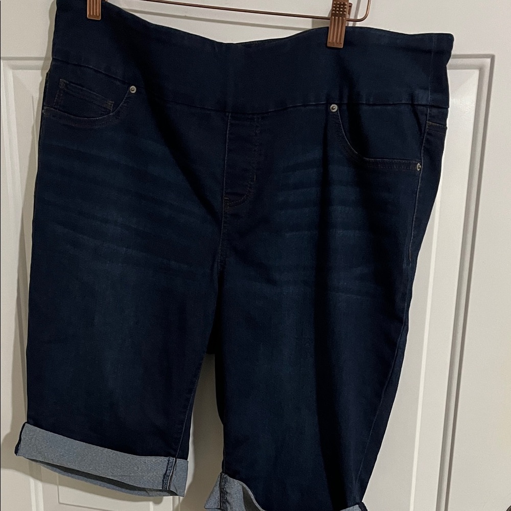 Women's Dark Blue Denim Shorts